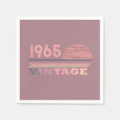 Serviette En Papier Soixante vintage 60e anniversaire personnalisée (Devant)