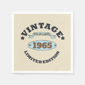 Serviette En Papier Soixante vintage 60e anniversaire personnalisée (Devant)