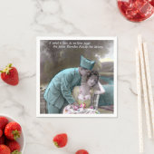 Serviette En Papier Soldat et amoureux (En situation)