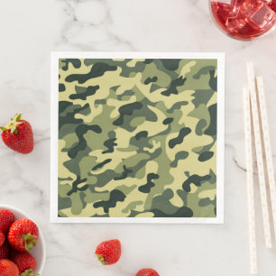Serviette En Papier Soldat Joe GI Camouflage Party Napkins
