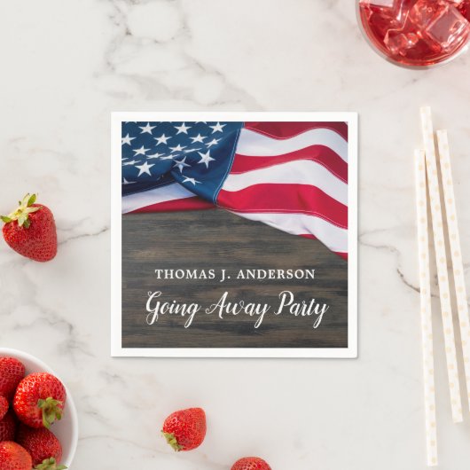 Serviette En Papier Soldat Partir Parti États-Unis Drapeau serviettes  (En situation)