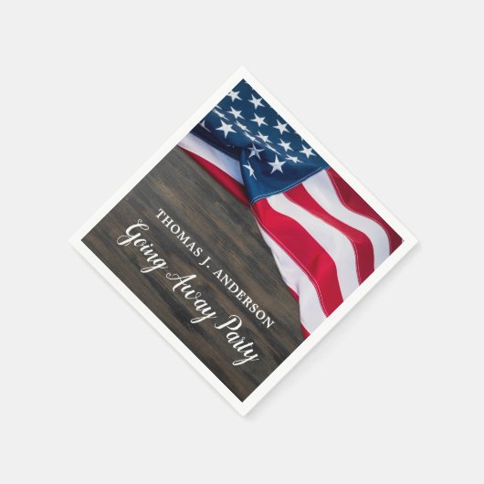 Serviette En Papier Soldat Partir Parti États-Unis Drapeau serviettes  (Coin)