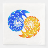 Serviette En Papier Solde Abstrait du Yin Yang Gold (Devant)