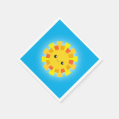 Serviette En Papier Soleil (Coin)