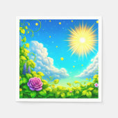 Serviette En Papier Soleil (Devant)