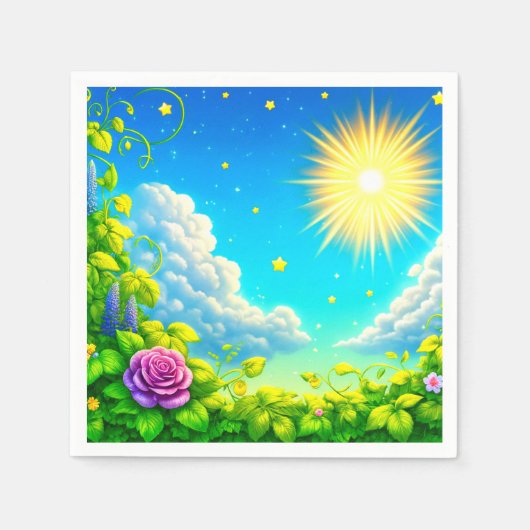 Serviette En Papier Soleil (Devant)