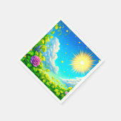 Serviette En Papier Soleil (Coin)