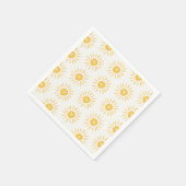 Serviette En Papier soleil 1er anniversaire aquarelle soleil initial (Coin)