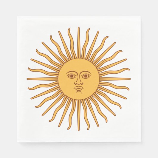 Serviette En Papier Soleil argentin (Devant)