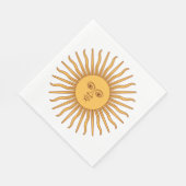 Serviette En Papier Soleil argentin (Coin)