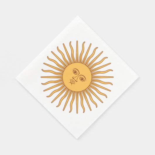 Serviette En Papier Soleil argentin (Coin)