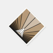 Serviette En Papier Soleil Art déco bronzé (Coin)