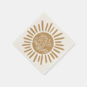 Serviette En Papier soleil boho pour anniversaire ou baby shower (Coin)