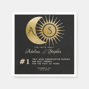 Serviette En Papier Soleil céleste Monogramme Crest Gold Fun Facts