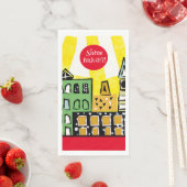 SERVIETTE EN PAPIER SOLEIL DANS LA VILLE (En situation)