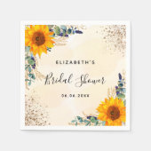 Serviette En Papier Soleil de douche nuptiale eucalyptus vert (Devant)