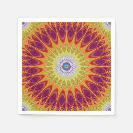 Serviette En Papier Soleil de Mandala (Devant)