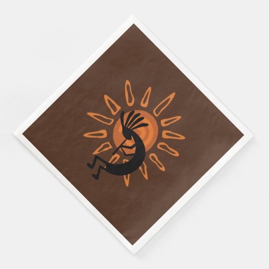 Serviette En Papier Soleil désert de Kokopelli Sud-Ouest (Coin)