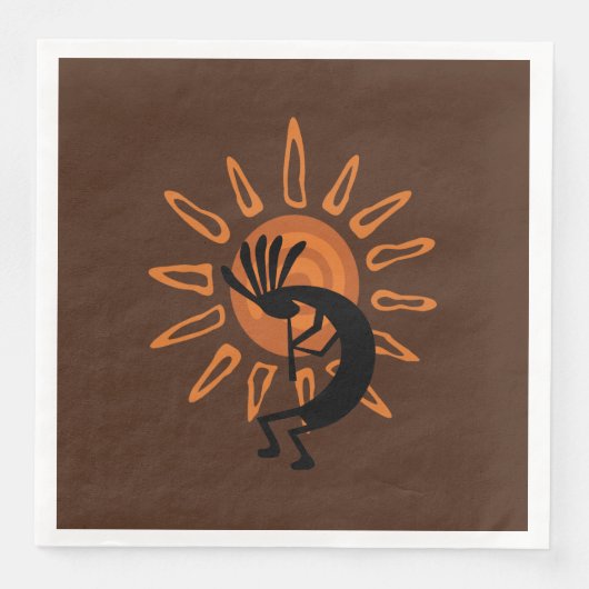 Serviette En Papier Soleil désert de Kokopelli Sud-Ouest (Devant)