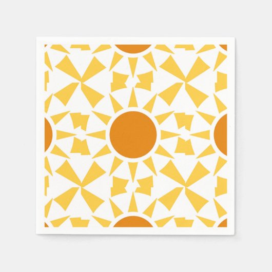 Serviette En Papier Soleil d'été (Devant)