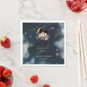 Serviette En Papier Soleil d'or céleste, Lune, Etoiles Lotus Ciel de n (En situation)
