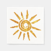 Serviette En Papier Soleil doré (Devant)