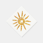 Serviette En Papier Soleil doré (Coin)