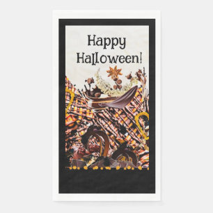 SERVIETTE EN PAPIER SOLEIL ! ENSOLEILLEMENT! HEUREUX HALLOWEEN ! :)