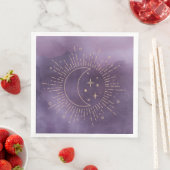 Serviette En Papier Soleil et Lune (En situation)