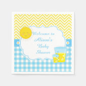 Serviette En Papier Soleil & Lemonade Bleu & Jaune (Devant)