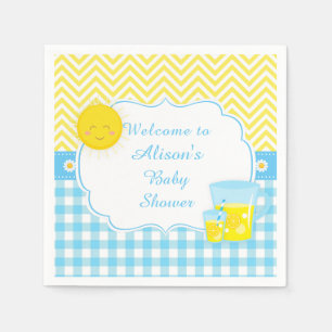 Serviette En Papier Soleil & Lemonade Bleu & Jaune