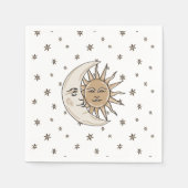 Serviette En Papier Soleil, Lune et étoiles (Devant)