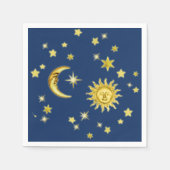 Serviette En Papier Soleil, Lune et étoiles (Devant)