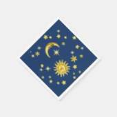Serviette En Papier Soleil, Lune et étoiles (Coin)
