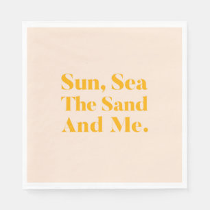Serviette En Papier Soleil, Mer, Sable & Moi