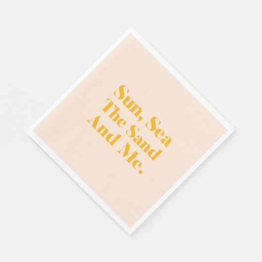 Serviette En Papier Soleil, Mer, Sable & Moi (Coin)