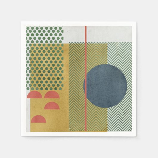 Serviette En Papier Soleil Rouge IV (Devant)