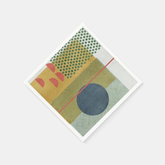 Serviette En Papier Soleil Rouge IV (Coin)