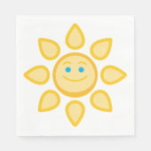 Serviette En Papier Soleil souriant Joyeux soleil (Devant)