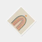 Serviette En Papier Soleil sur un arc-en-ciel (Coin)