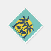 Serviette En Papier Soleil surf et palmiers surf cool (Coin)