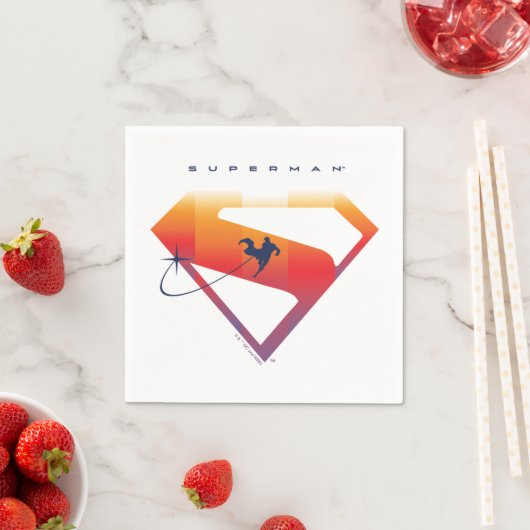 Serviette En Papier Soleil Tourner Superman Shield (En situation)