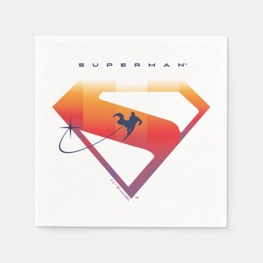 Serviette En Papier Soleil Tourner Superman Shield (Devant)