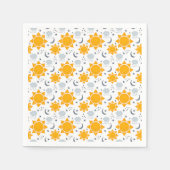 Serviette En Papier Soleils, lunes et nuages de Kawaii (Devant)