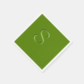 Serviette En Papier Solid Avocado vert initialisé (Coin)