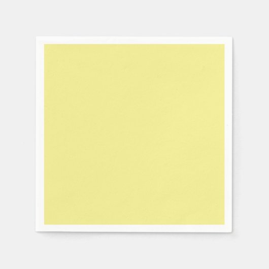 Serviette En Papier Solid pale yellow (Devant)