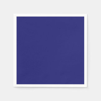 Serviette En Papier Solide couleur bleu minuit minimaliste Plaque