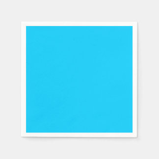 Serviette En Papier Solide Vivid Ciel bleu minimaliste Plain moderne