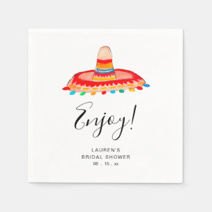 Serviette En Papier Sombrero personnalisé pour la fête de mariage 