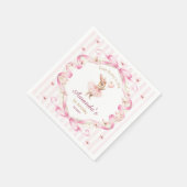 Serviette En Papier Some Bunny a un an Ruban Rose Gingham 1er Annivers (Coin)